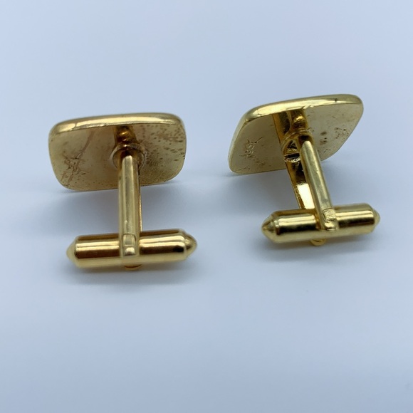Yves Saint Laurent Red and Gold Cufflinks - Picture 4 of 6